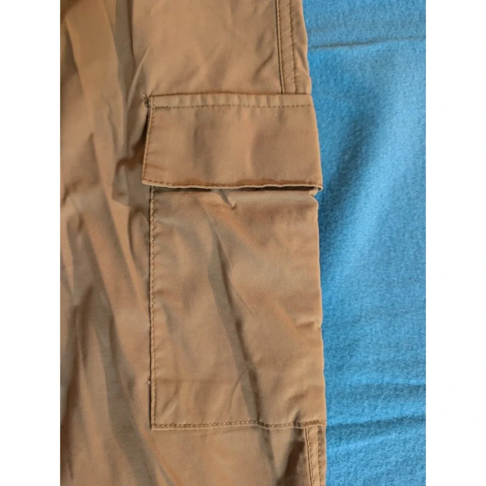 New Iron Co Stretch Tech Drawstring Cargo Khaki Tan Mens Pants Size Small